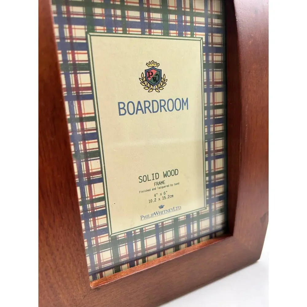 Vintage Boardroom Solid Wood Picture Frame 4x6 Philip Whitney Ltd Tabletop Frame